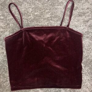Velvet cropped top